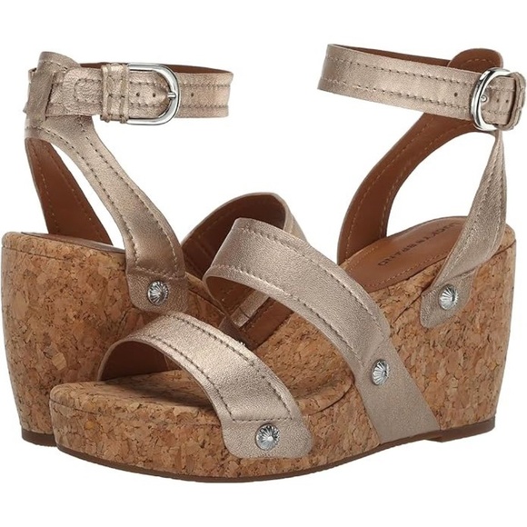 Lucky Brand Women's LK Valintina Wedge Sandal, Color Stardust, Size 11 M, NIB - Picture 4 of 5